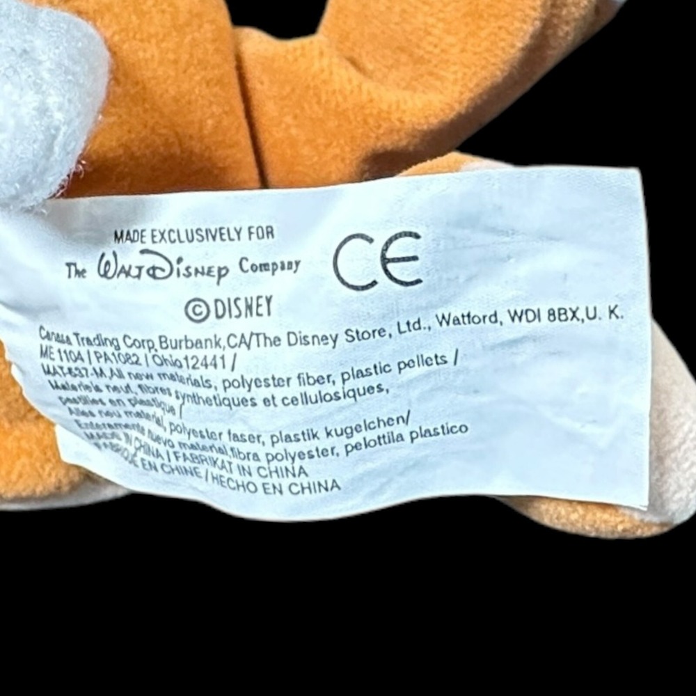 Disney Store Exclusive Chip Bean Bag Plush w/Tag Vintage - Picture 7 of 8